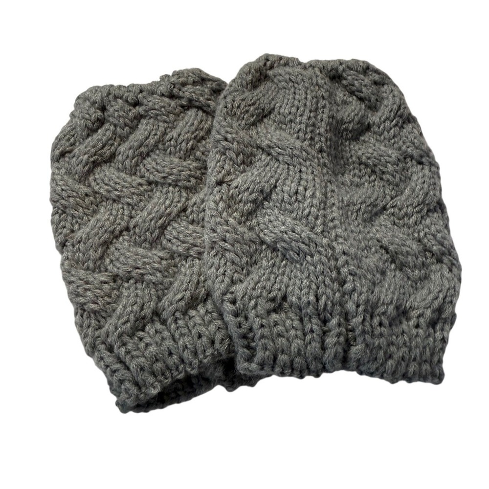 Sage Chunky Cable Knit Wrist Warmers Fingerless Gloves Winter Hand Warmers